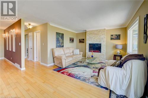 96 Lakeside Drive, Grimsby, ON - Indoor Photo Showing Living Room With Fireplace