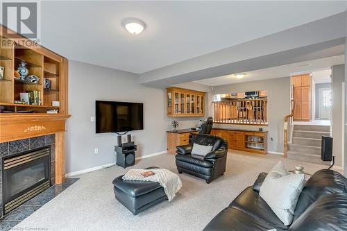 22 Hepburn Crescent, Hamilton, ON - Indoor Photo Showing Living Room With Fireplace