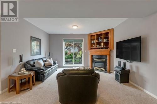 22 Hepburn Crescent, Hamilton, ON - Indoor Photo Showing Living Room With Fireplace