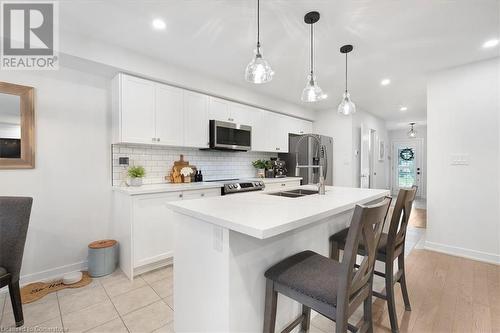 252 Kinsman Drive, Binbrook, ON - Indoor Photo Showing Kitchen With Double Sink With Upgraded Kitchen