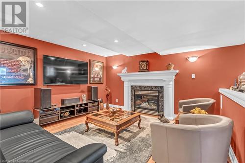 34 Penfold Court, Mount Hope, ON - Indoor Photo Showing Living Room With Fireplace