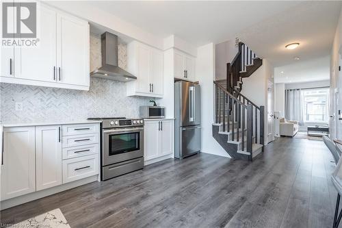 61 Soho Street Unit# 35, Hamilton, ON - Indoor Photo Showing Kitchen With Stainless Steel Kitchen With Upgraded Kitchen