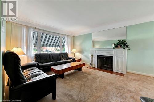 48 Wyngate Avenue, Stoney Creek, ON - Indoor Photo Showing Living Room With Fireplace