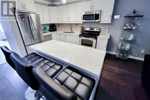 313 Fennell Avenue E, Hamilton, ON - Indoor Photo Showing Kitchen With Double Sink