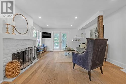 382 Lodor Street, Ancaster, ON - Indoor Photo Showing Living Room With Fireplace