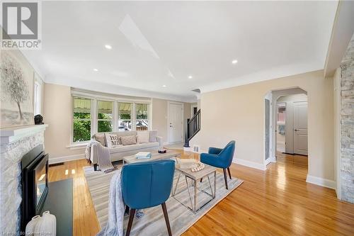 55 East 13Th Street, Hamilton, ON - Indoor Photo Showing Living Room With Fireplace