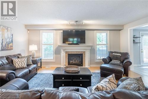 504 Geranium Lane, Burlington, ON - Indoor Photo Showing Living Room With Fireplace