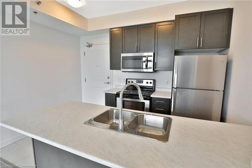 2486 Old Bronte Road Unit# 706, Oakville, ON - Indoor Photo Showing Kitchen With Double Sink