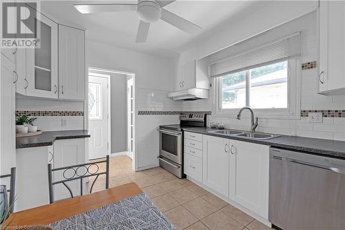 49 Cheryl Avenue, Hamilton, ON - Indoor Photo Showing Kitchen With Double Sink