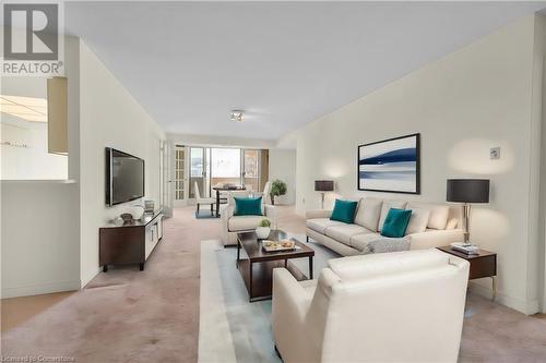 Liv/Fam Room-Virtual Pic - 1237 North Shore Boulevard E Unit# 201, Burlington, ON - Indoor Photo Showing Living Room