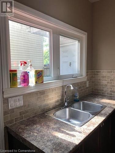 105 Smith Avenue, Hamilton, ON - Indoor Photo Showing Kitchen With Double Sink