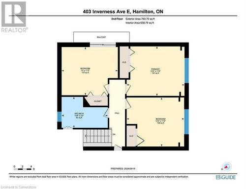 Floor plan upper level - 405 Inverness Avenue E, Hamilton, ON - Other