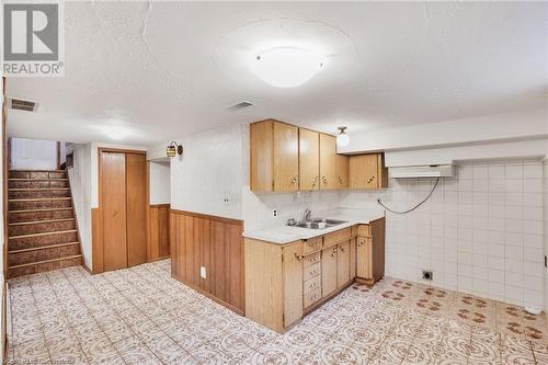 77 Greenford Drive, Hamilton, ON - Indoor Photo Showing Kitchen With Double Sink