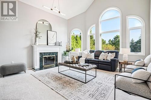 2127 Berwick Drive, Burlington, ON - Indoor Photo Showing Living Room With Fireplace