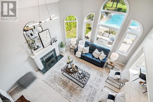 2127 Berwick Drive, Burlington, ON - Indoor Photo Showing Living Room With Fireplace