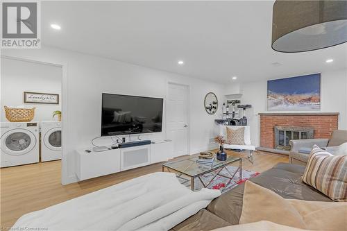 20 Geneva Drive, Hamilton, ON - Indoor Photo Showing Living Room With Fireplace