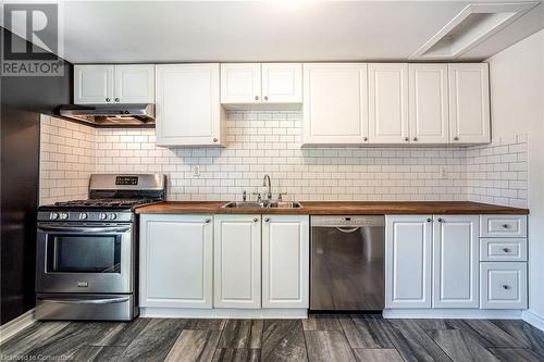 117 Ferguson Avenue S, Hamilton, ON - Indoor Photo Showing Kitchen With Double Sink