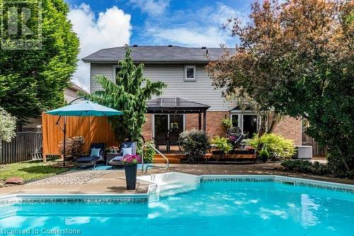 203 Bluebell Crescent, Ancaster, ON - Outdoor With In Ground Pool With Backyard