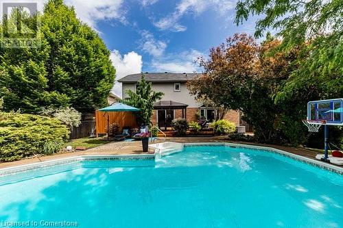 203 Bluebell Crescent, Ancaster, ON - Outdoor With In Ground Pool With Backyard