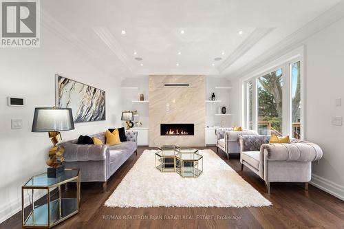 413 Empress Avenue, Toronto (Willowdale East), ON - Indoor Photo Showing Living Room With Fireplace