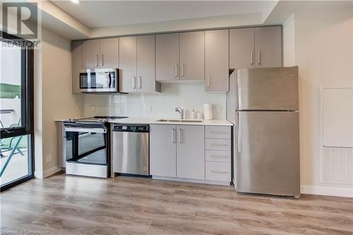 15 Queen Street S Unit# 601, Hamilton, ON - Indoor Photo Showing Kitchen With Stainless Steel Kitchen With Double Sink