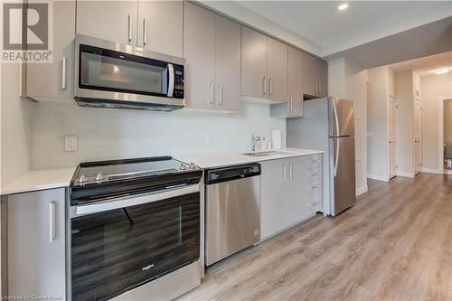 15 Queen Street S Unit# 601, Hamilton, ON - Indoor Photo Showing Kitchen With Stainless Steel Kitchen