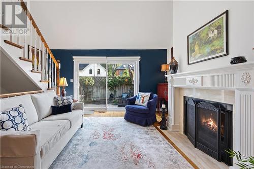 473 Blathwayte Lane, Burlington, ON - Indoor Photo Showing Living Room With Fireplace