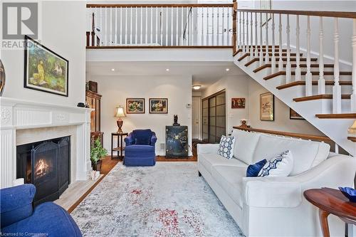 473 Blathwayte Lane, Burlington, ON - Indoor Photo Showing Living Room With Fireplace