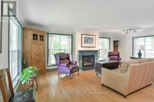 1390 Warminster Side Road, Oro-Medonte, ON - Indoor Photo Showing Living Room With Fireplace