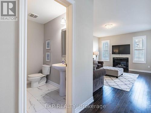 353 Hincks Drive, Milton, ON - Indoor Photo Showing Bathroom With Fireplace