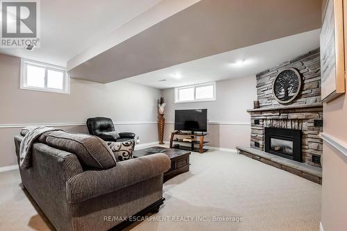 2479 Exeter Crescent, Burlington, ON - Indoor Photo Showing Basement With Fireplace