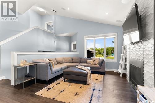 3601 Parliament Avenue, Regina, SK - Indoor Photo Showing Living Room With Fireplace