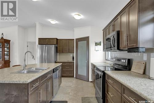 143 Marine Drive, Island View, SK - Indoor Photo Showing Kitchen With Stainless Steel Kitchen With Double Sink With Upgraded Kitchen