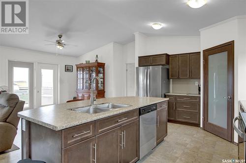 143 Marine Drive, Island View, SK - Indoor Photo Showing Kitchen With Stainless Steel Kitchen With Double Sink