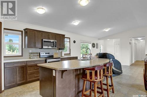 143 Marine Drive, Island View, SK - Indoor Photo Showing Kitchen With Double Sink