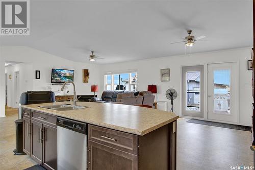 143 Marine Drive, Island View, SK - Indoor Photo Showing Kitchen With Double Sink