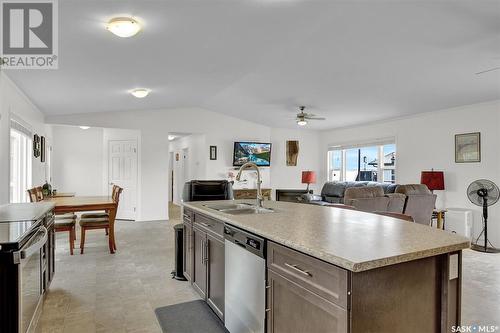 143 Marine Drive, Island View, SK - Indoor Photo Showing Kitchen With Double Sink