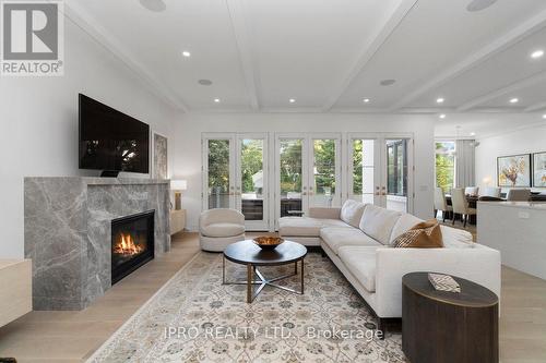 47 Ambleside Avenue, Toronto, ON - Indoor Photo Showing Living Room With Fireplace