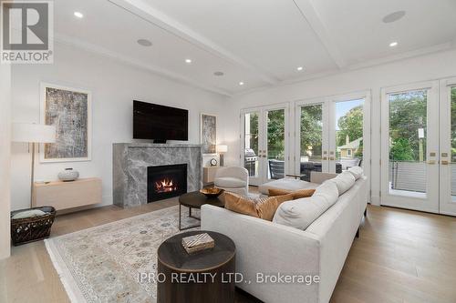 47 Ambleside Avenue, Toronto, ON - Indoor Photo Showing Living Room With Fireplace