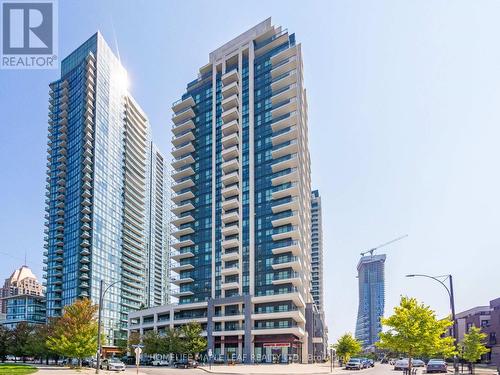 1803 - 4085 Parkside Village Drive N, Mississauga, ON - Outdoor With Balcony With Facade