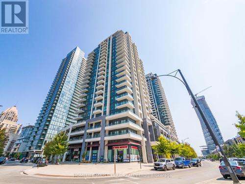 1803 - 4085 Parkside Village Drive N, Mississauga, ON - Outdoor With Balcony With Facade