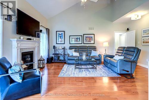 2 Lavender Jewel Street, Brampton, ON - Indoor Photo Showing Living Room With Fireplace