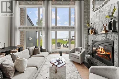 366 Elmgrove Drive, Lakeshore, ON - Indoor Photo Showing Living Room With Fireplace