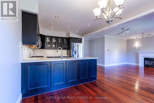 2064 Golden Orchard Trail, Oakville, ON - Indoor Photo Showing Kitchen With Fireplace