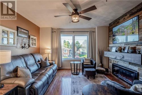 949 Jeanne D'Arc Street, Hanmer, ON - Indoor Photo Showing Living Room With Fireplace