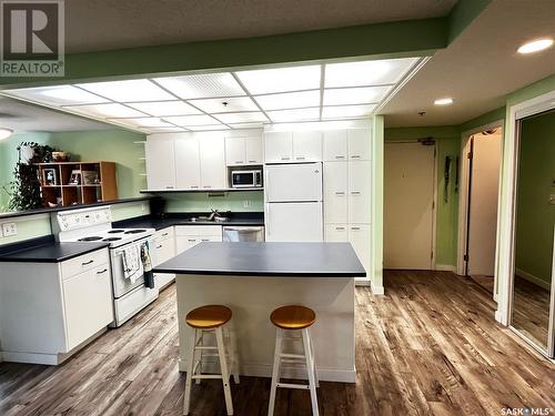 207 525 3Rd Avenue N, Saskatoon, SK - Indoor Photo Showing Kitchen With Double Sink