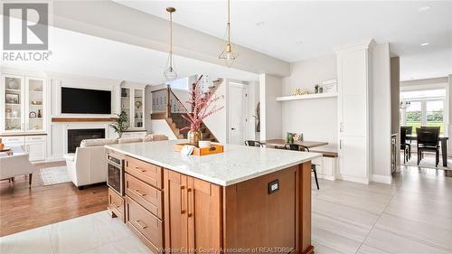 6401 North Townline Road, Amherstburg, ON - Indoor Photo Showing Kitchen With Fireplace