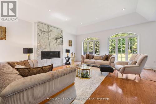 413 Coventry Hill Trail, Newmarket, ON - Indoor Photo Showing Living Room With Fireplace