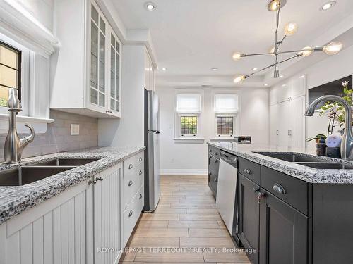 60 Bushey Ave, Toronto, ON - Indoor Photo Showing Kitchen With Double Sink With Upgraded Kitchen