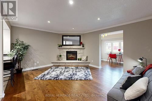 72 Lake Driveway W, Ajax, ON - Indoor Photo Showing Living Room With Fireplace